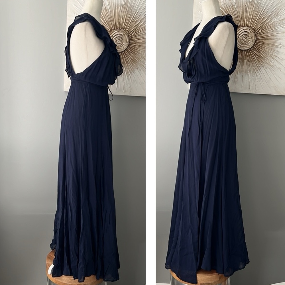 Reformation Peppermint Dress in Navy Blue - Picture 8 of 16